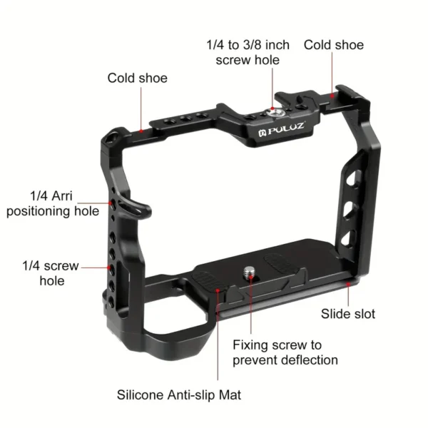e299a3cd63516c7fd9d298e07ea033ce PULUZ Aluminum Alloy Camera Cage Stabilizer Rig