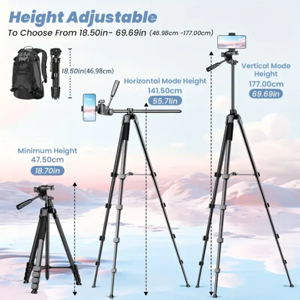 e8725f83-e58e-4854-9d4c-f3d4607e2c5b 177.8cm Camera Tripod and Monopod